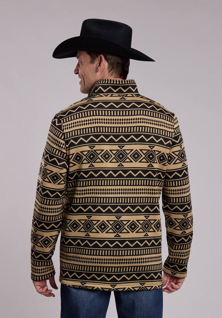 MENS ROPER BLACK AND TAN DIAMOND AZTEC WESTERN SWEATER