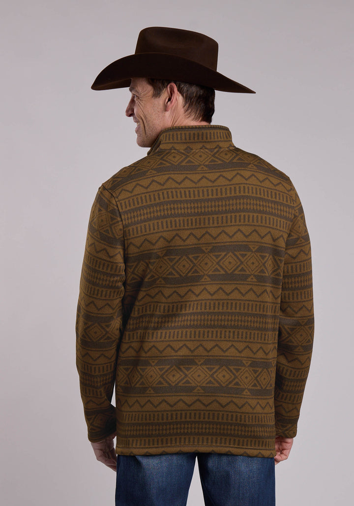 MENS ROPER TOBACCO AND CHOCOLATE AZTEC WESTERN SWEATER