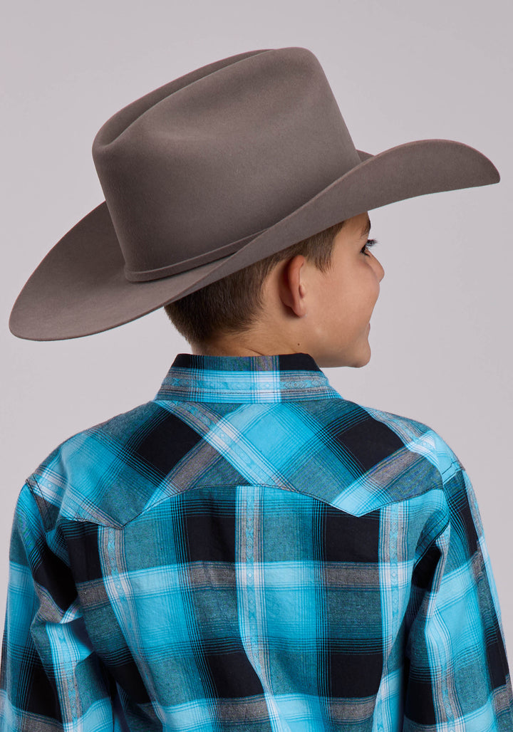 BOYS ROPER TRIPLE DIAMOND DOBBY WESTERN SWEATER