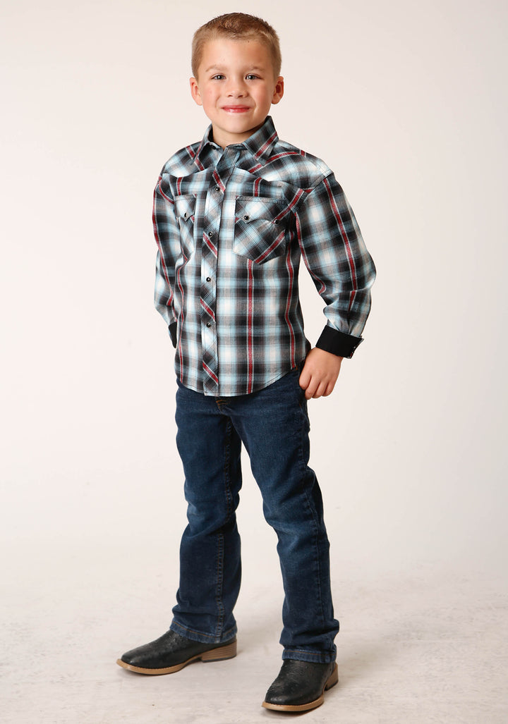 BOYS LONG SLEEVE SNAP DUSK DOBBY WESTERN SHIRT