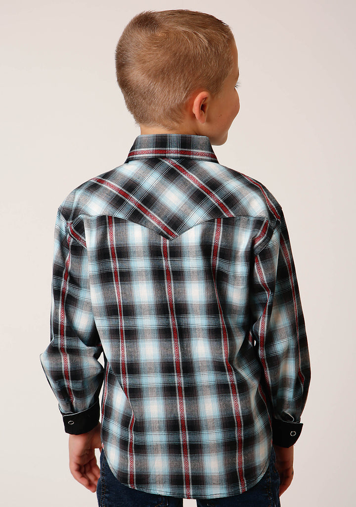 BOYS LONG SLEEVE SNAP DUSK DOBBY WESTERN SHIRT
