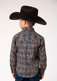 BOYS LONG SLEEVE SNAP VINTAGE PAISLEY WESTERN SHIRT