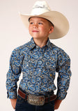 BOYS LONG SLEEVE SNAP AMARILLO PAISLEY WESTERN SHIRT