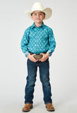 BOYS LONG SLEEVE SNAP LAKE MEDALLION WESTERN SHIRT