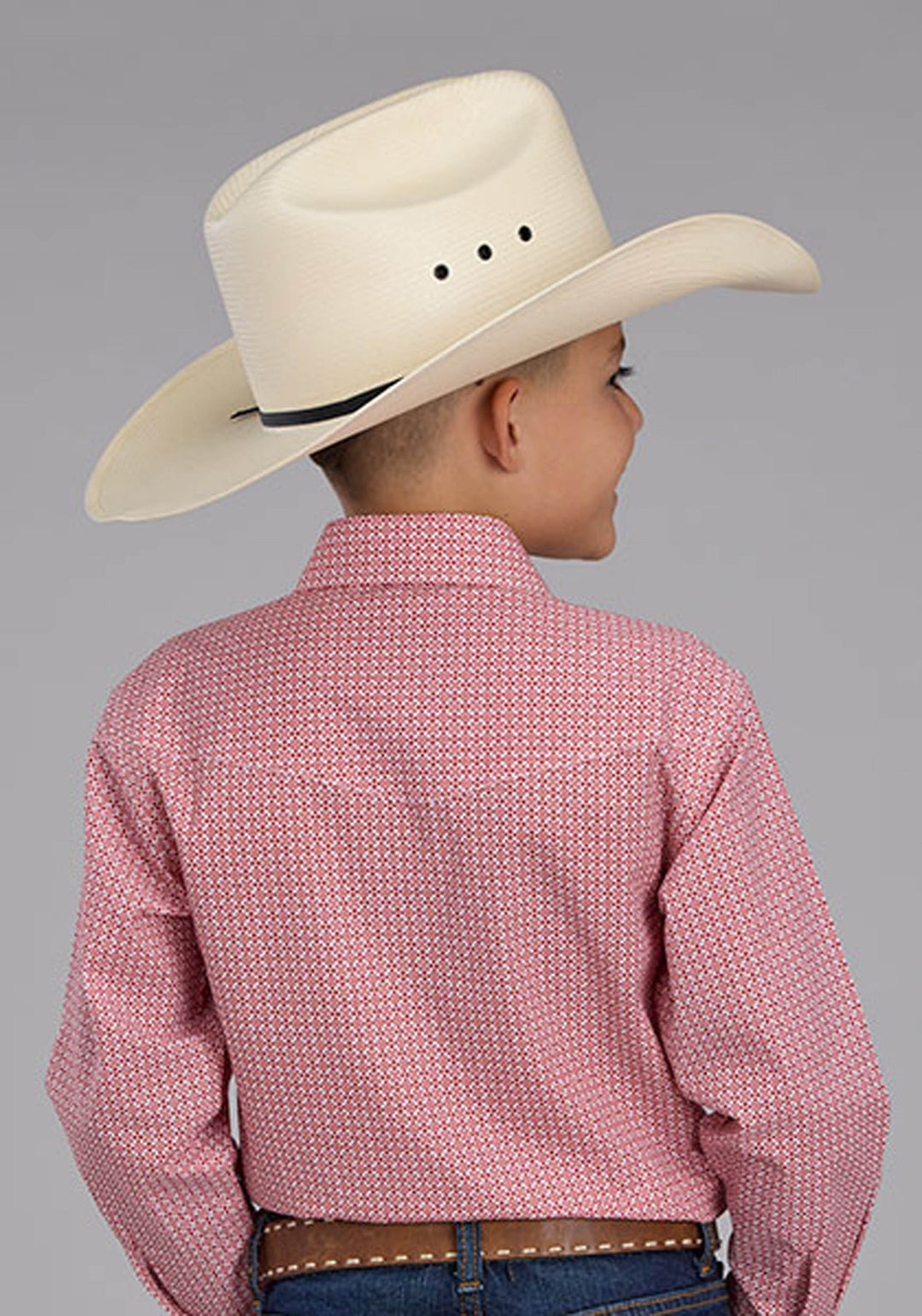 BOYS LONG SLEEVE SNAP SALTILLO FOULARD WESTERN SHIRT