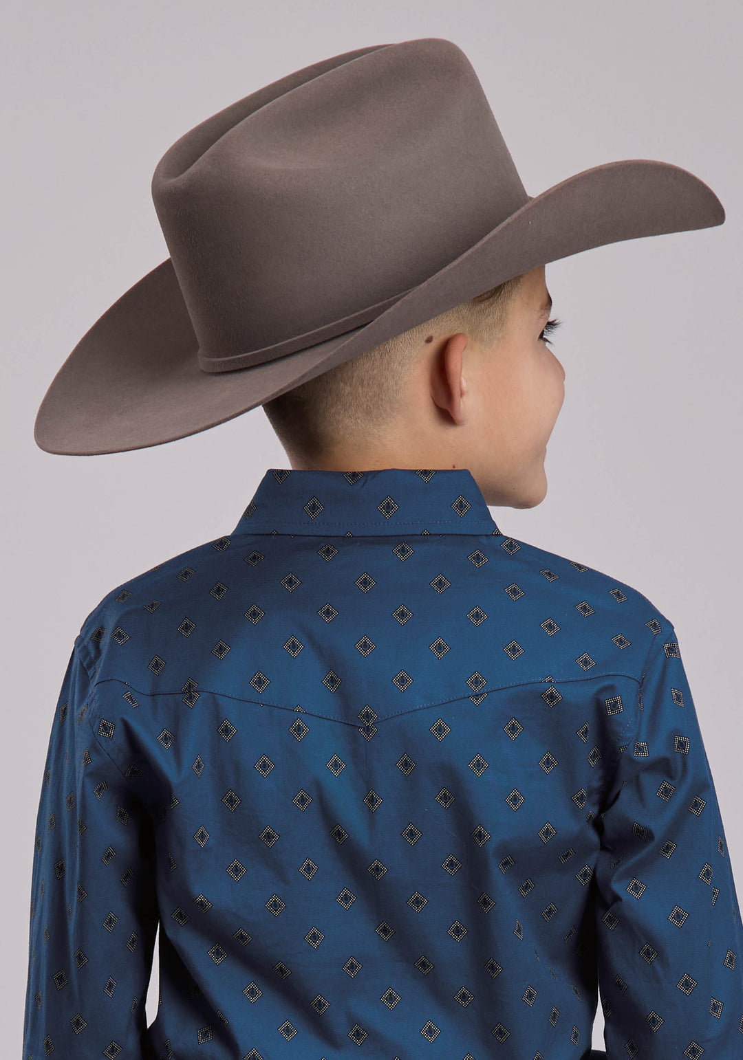 BOYS ROPER STRETCH POPLIN WESTERN SNAP SHIRT