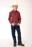 BOYS LONG SLEEVE BUTTON VICTORIAN FOULARD WESTERN SHIRT