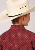 BOYS LONG SLEEVE BUTTON VICTORIAN FOULARD WESTERN SHIRT