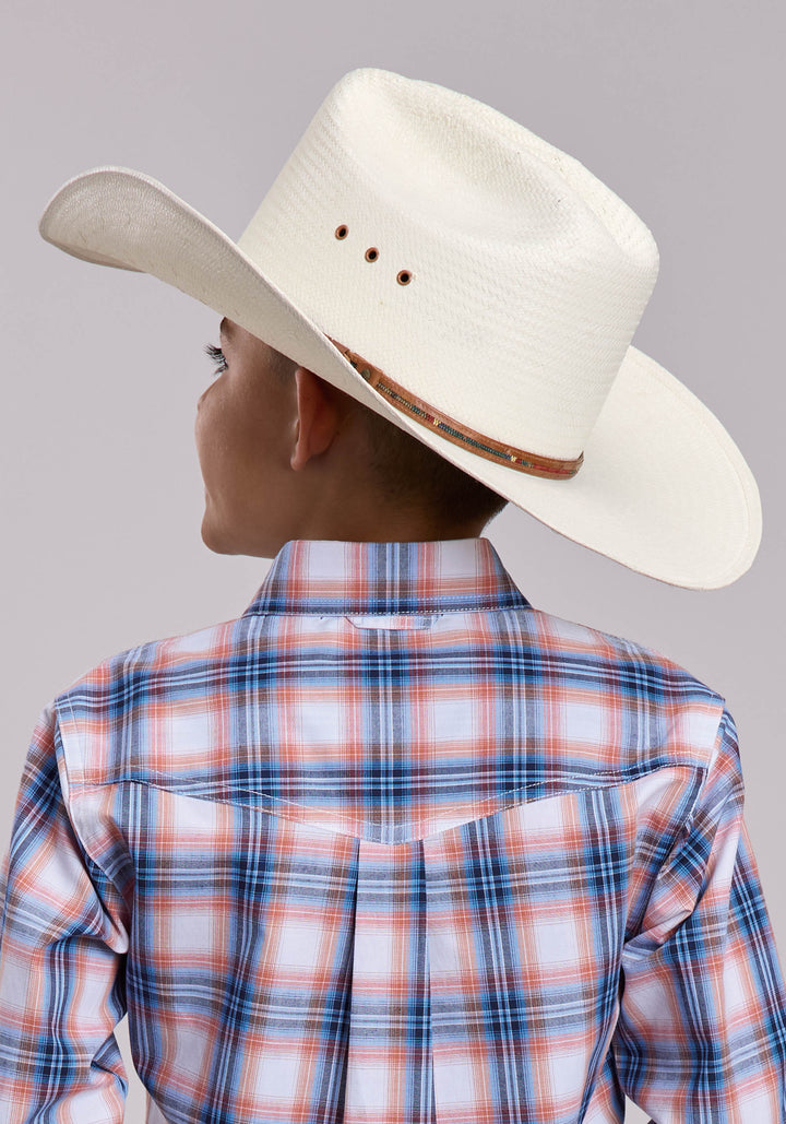 BOYS ROPER BREEZY PLAID LONG SLEEVE BUTTON SHIRT