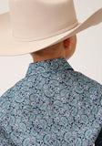 BOYS SHORT SLEEVE SNAP PEACOCK PAISLEY WESTERN SHIRT