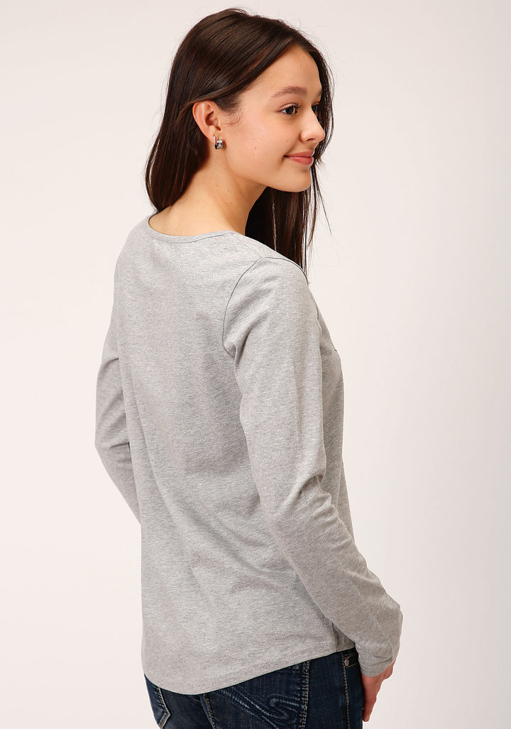 WOMENS LONG SLEEVE KNIT POLY RAYON JERSEY BOXY LONG SLEEVE  T TOP