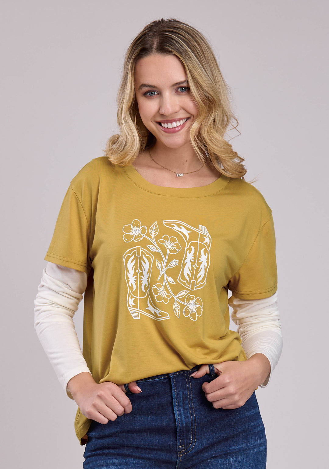 WOMENS LONG SLEEVE PULLOVER POLY RAYON DOUBLE LS JERSEY WESTERN SHIRT