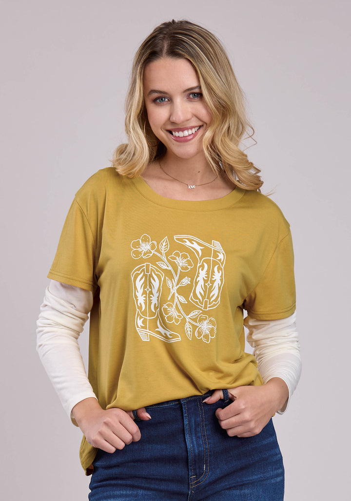 WOMENS LONG SLEEVE PULLOVER POLY RAYON DOUBLE LS JERSEY WESTERN SHIRT