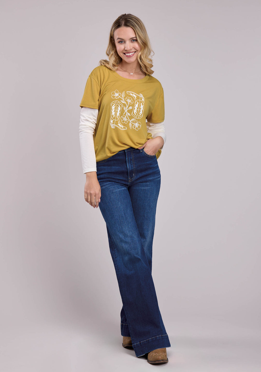 WOMENS LONG SLEEVE PULLOVER POLY RAYON DOUBLE LS JERSEY WESTERN SHIRT