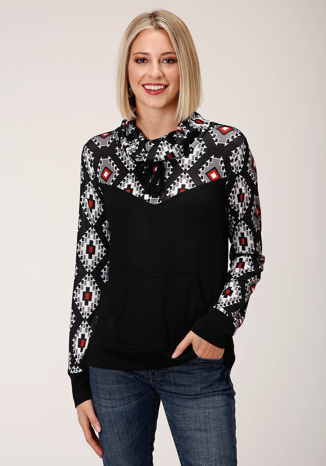 WOMENS LONG SLEEVE KNIT COWL NECK PULLOVER TOP TOP