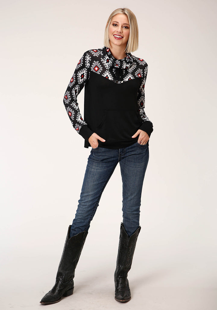 WOMENS LONG SLEEVE KNIT COWL NECK PULLOVER TOP TOP