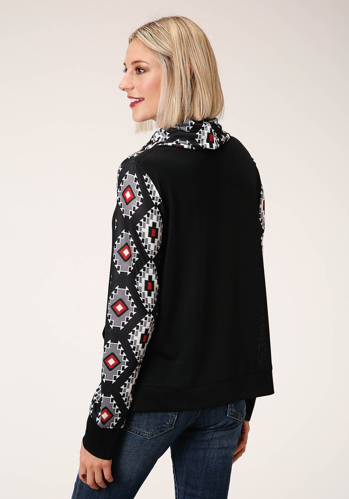 WOMENS LONG SLEEVE KNIT COWL NECK PULLOVER TOP TOP