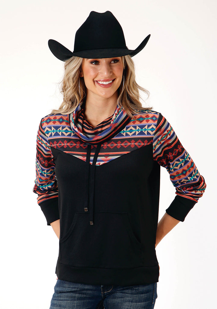 WOMENS LONG SLEEVE KNIT COWL NECK PULLOVER SWEATER KNIT TOP