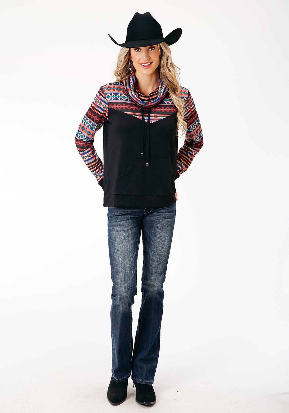 WOMENS LONG SLEEVE KNIT COWL NECK PULLOVER SWEATER KNIT TOP