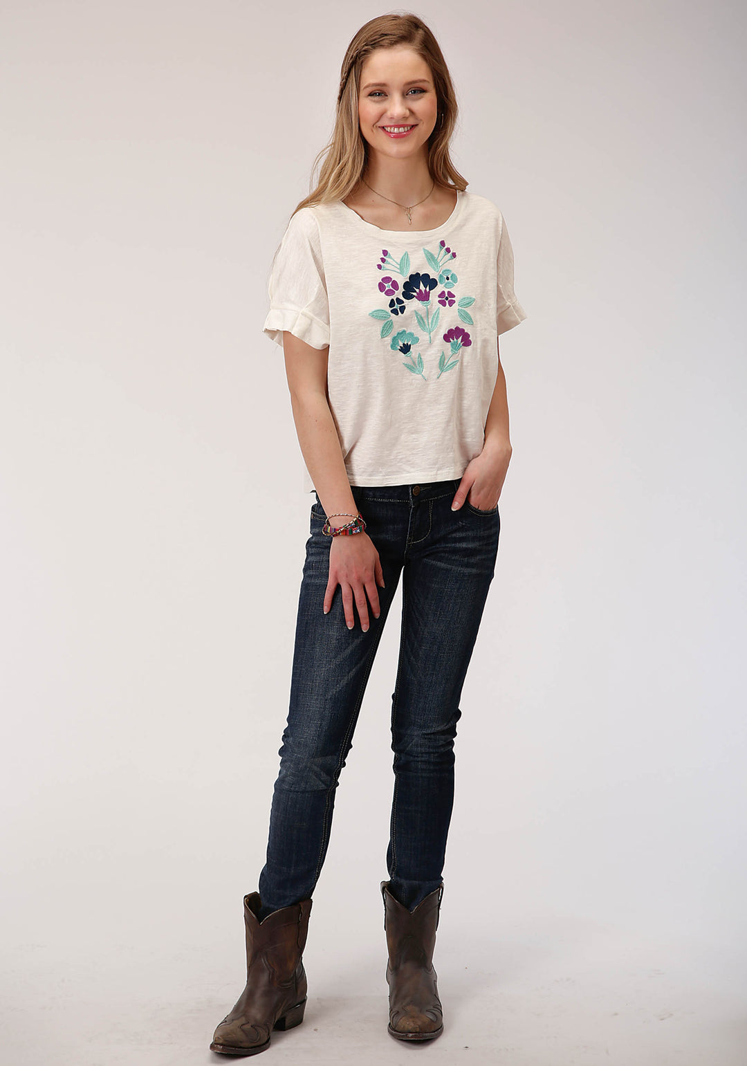WOMENS SHORT SLEEVE KNIT COTTON JERSEY TOP TOP
