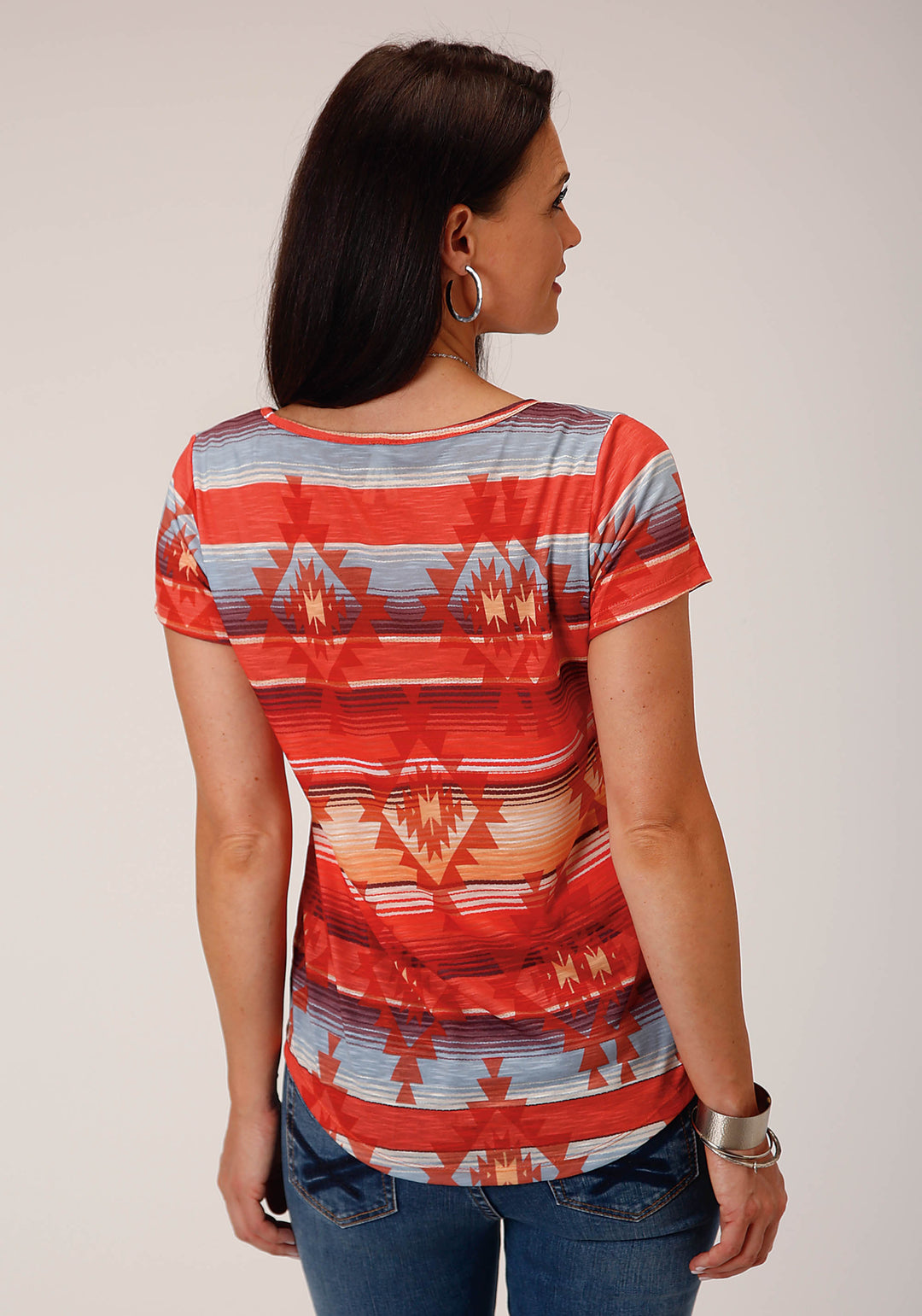 WOMENS SHORT SLEEVE KNIT POLY SLUB JERSEY VNECK TOP TOP