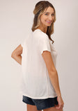 WOMENS SHORT SLEEVE KNIT POLY RAYON JERSEY SHORT SLEEVE  TEE TOP