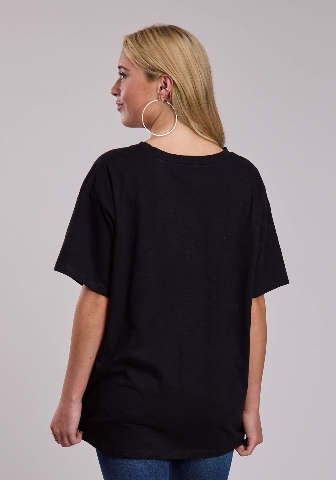 WOMENS ROPER SLUB JERSEY OVERSIZED SHORT SLEEVE SHIRT