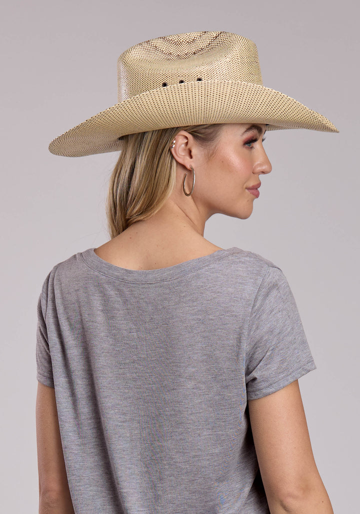 WOMENS ROPER POLY RAYON HEATHER GREY JERSEY SHORT SLEEVE SHIRT