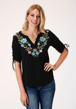 WOMENS SHORT SLEEVE KNIT SLUB JERSEY TOP TOP
