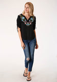 WOMENS SHORT SLEEVE KNIT SLUB JERSEY TOP TOP