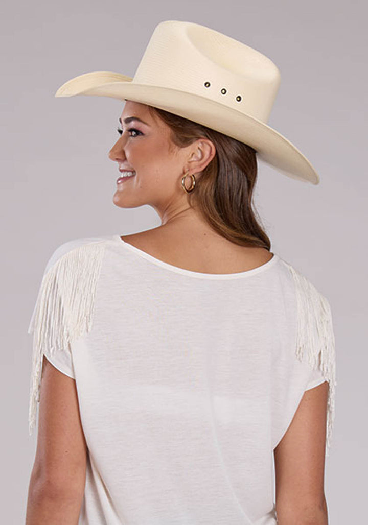 WOMENS JERSEY KNIT CREW NECK TEE SHORT SLEEVE PULLOVER WESTERN SHIRT