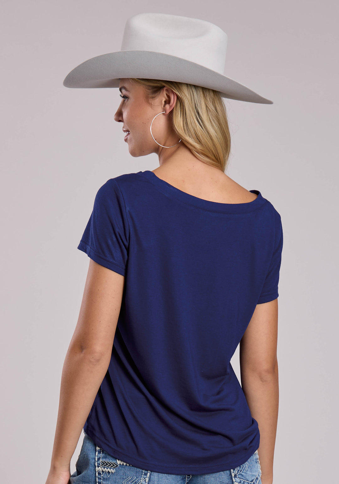 WOMENS ROPER POLY RAYON WESTERN JERSEY TEE