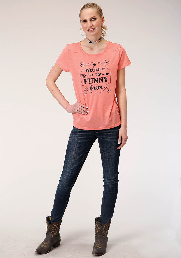 WOMENS SHORT SLEEVE KNIT POLY RAYON JERSEY SHORT SLEEVE  TEE TOP