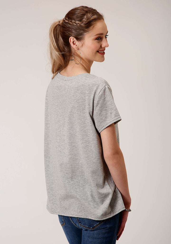 WOMENS SHORT SLEEVE KNIT POLY RAYON JERSEY TEE SHIRT TOP