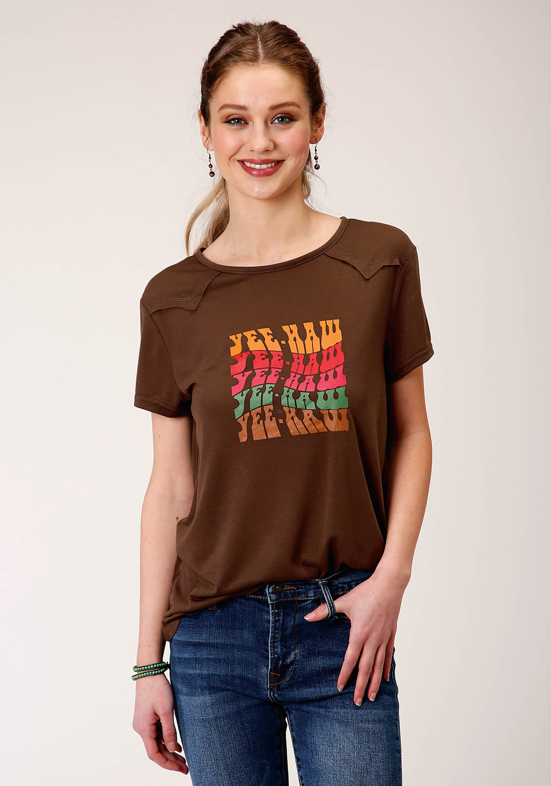 WOMENS SHORT SLEEVE KNIT POLY RAYON JERSEY KNIT TEE SHIRT TOP