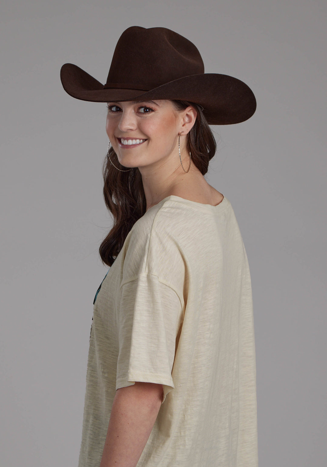 WOMENS COTTON SLUB JERSEY TEE SHORT SLEEVE PULLOVER WESTERN SHIRT
