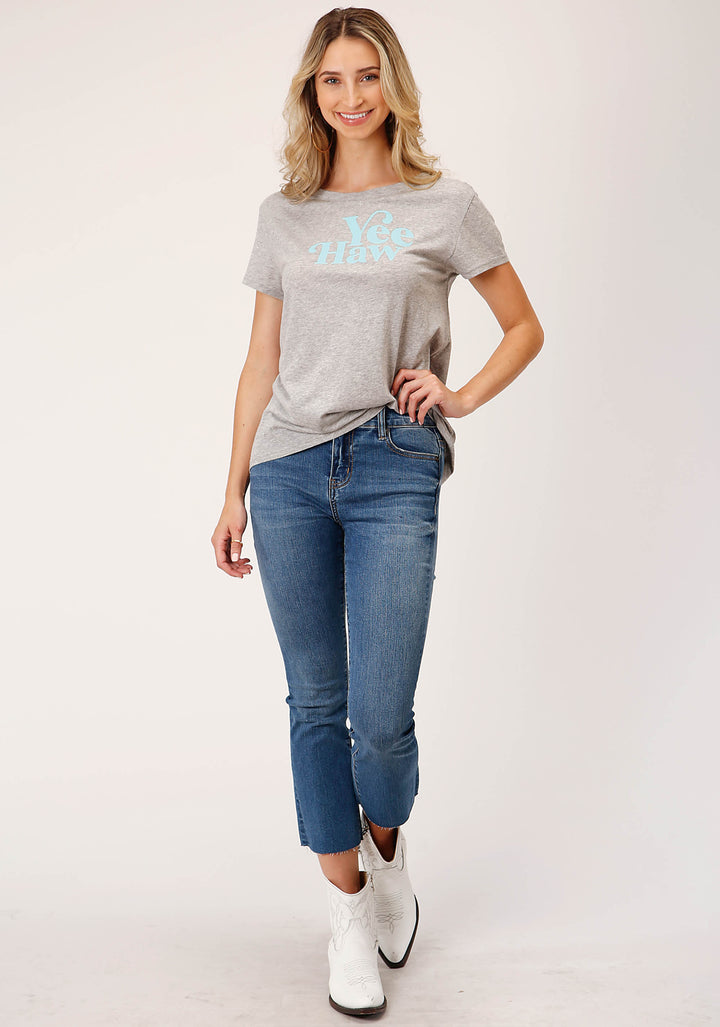 WOMENS SHORT SLEEVE KNIT POLY RAYON JERSEY S S TEE TOP