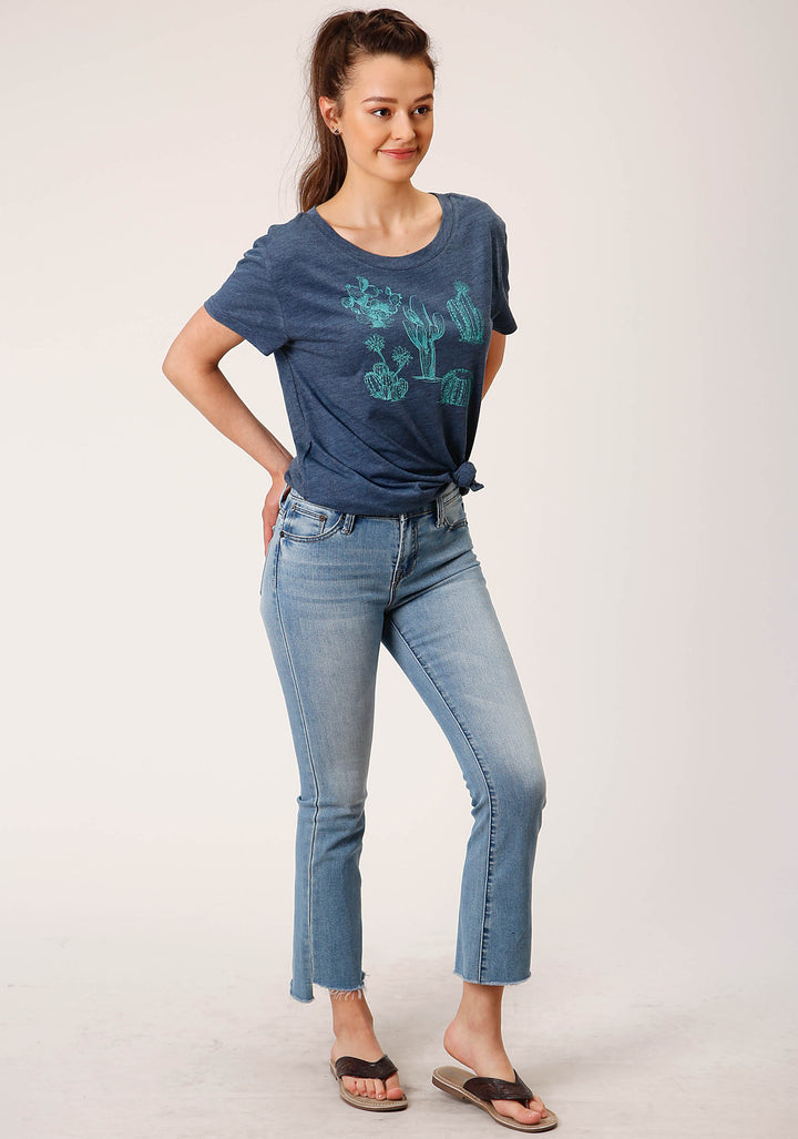 WOMENS SHORT SLEEVE KNIT POLY RAYON JERSEY SHORT SLEEVE  TEE TOP