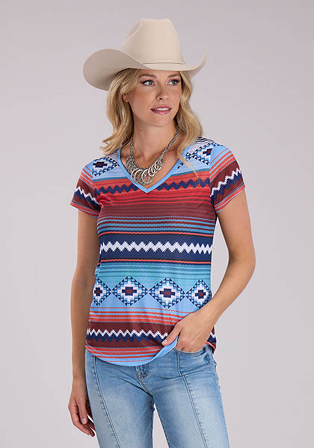 WOMENS POLY SPANDEX SWEATER KNIT TOP SHORT SLEEVE PULLOVER WESTERN SHIRT