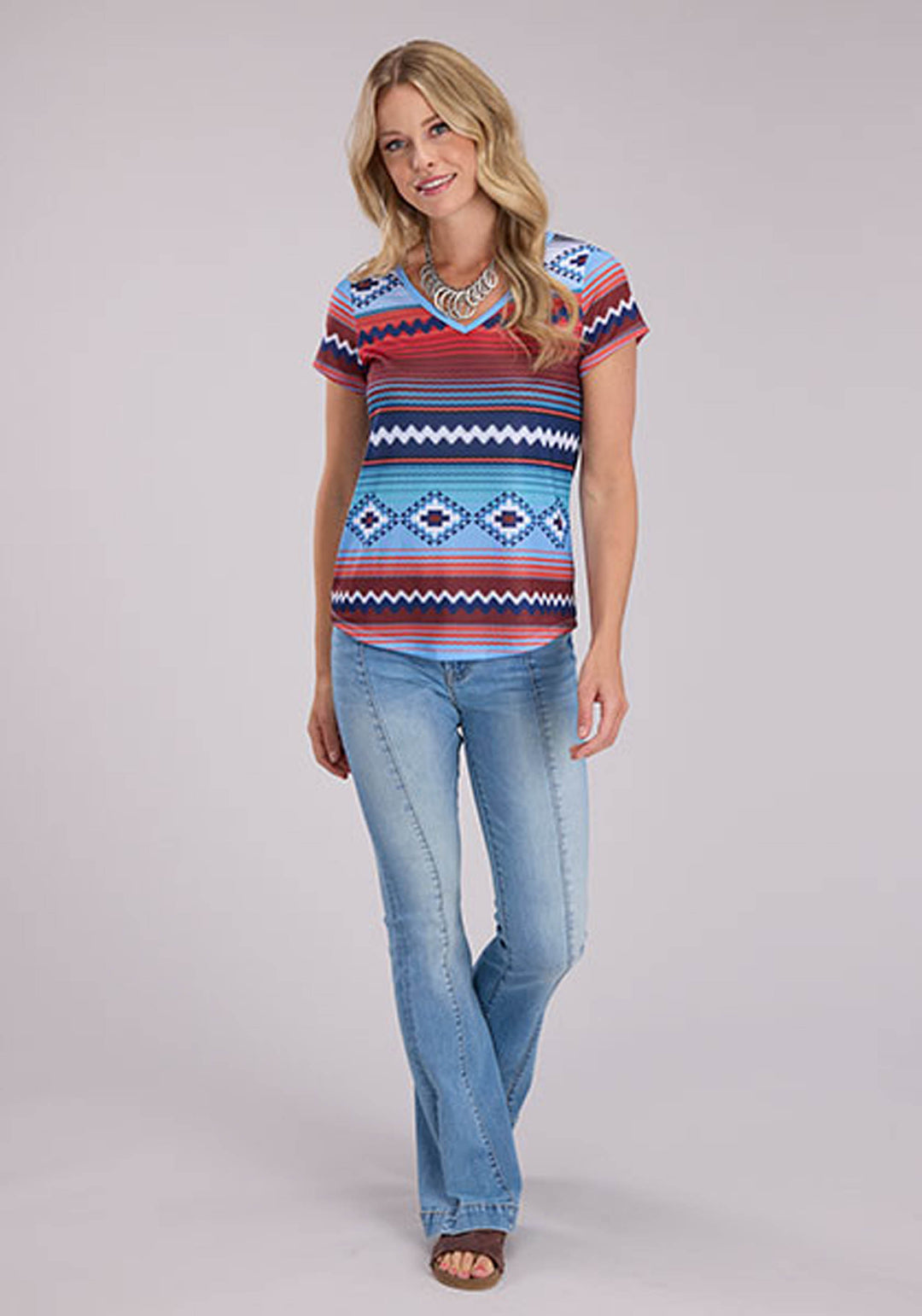 WOMENS POLY SPANDEX SWEATER KNIT TOP SHORT SLEEVE PULLOVER WESTERN SHIRT
