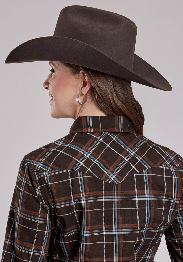 WOMENS ROPER ARROW DOBBY LONG SLEEVE SNAP SHIRT