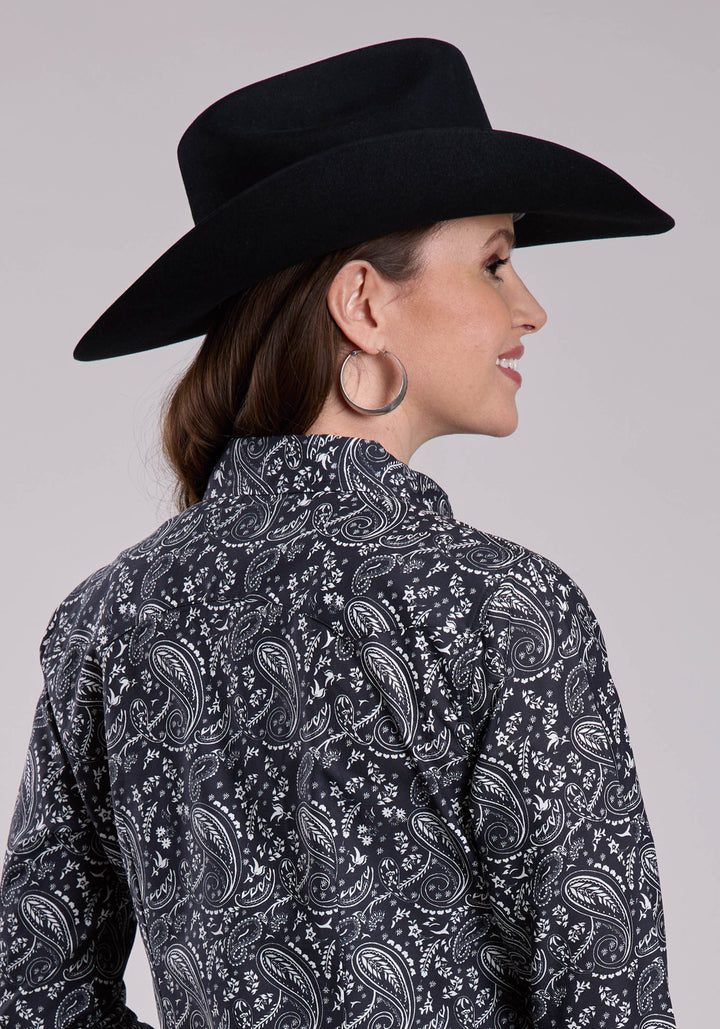 WOMENS ROPER ARCHIVE PAISLEY PRINT LONG SLEEVE SNAP SHIRT