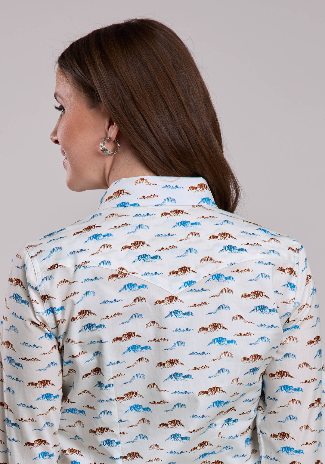 WOMENS ROPER MESAS PRINT LONG SLEEVE SNAP SHIRT