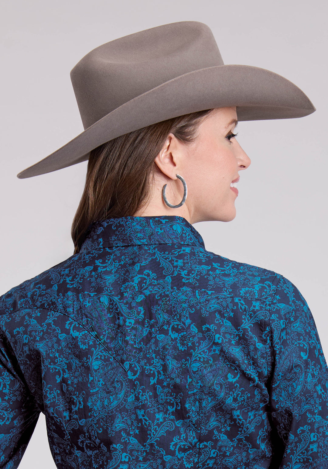 WOMENS ROPER BRILLIANT PAISLEY PRINT LONG SLEEVE SNAP SHIRT