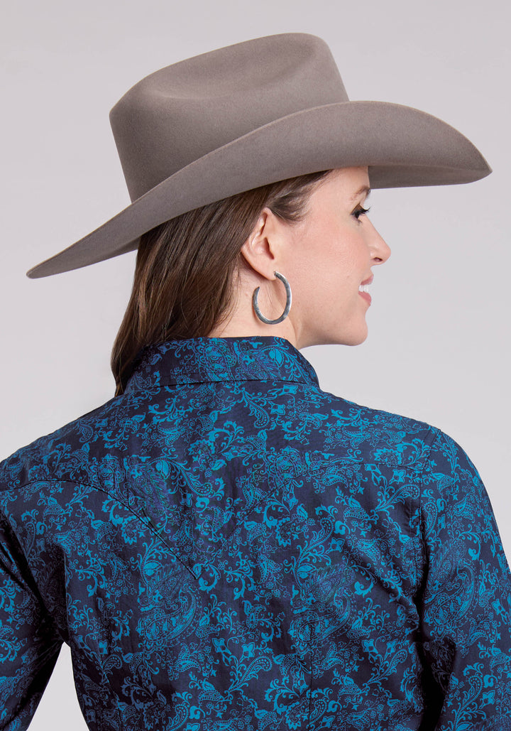 WOMENS ROPER BRILLIANT PAISLEY PRINT LONG SLEEVE SNAP SHIRT