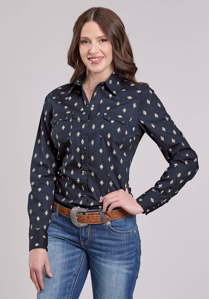 WOMENS ROPER OMBRE AZTECS LONG SLEEVE SNAP SHIRT
