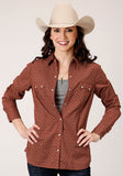 WOMENS LONG SLEEVE SNAP ARROW GEO WESTERN SHIRT