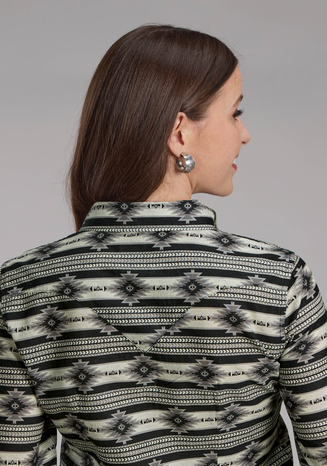 WOMENS SANTA FE AZTEC LONG SLEEVE SNAP WESTERN SHIRT