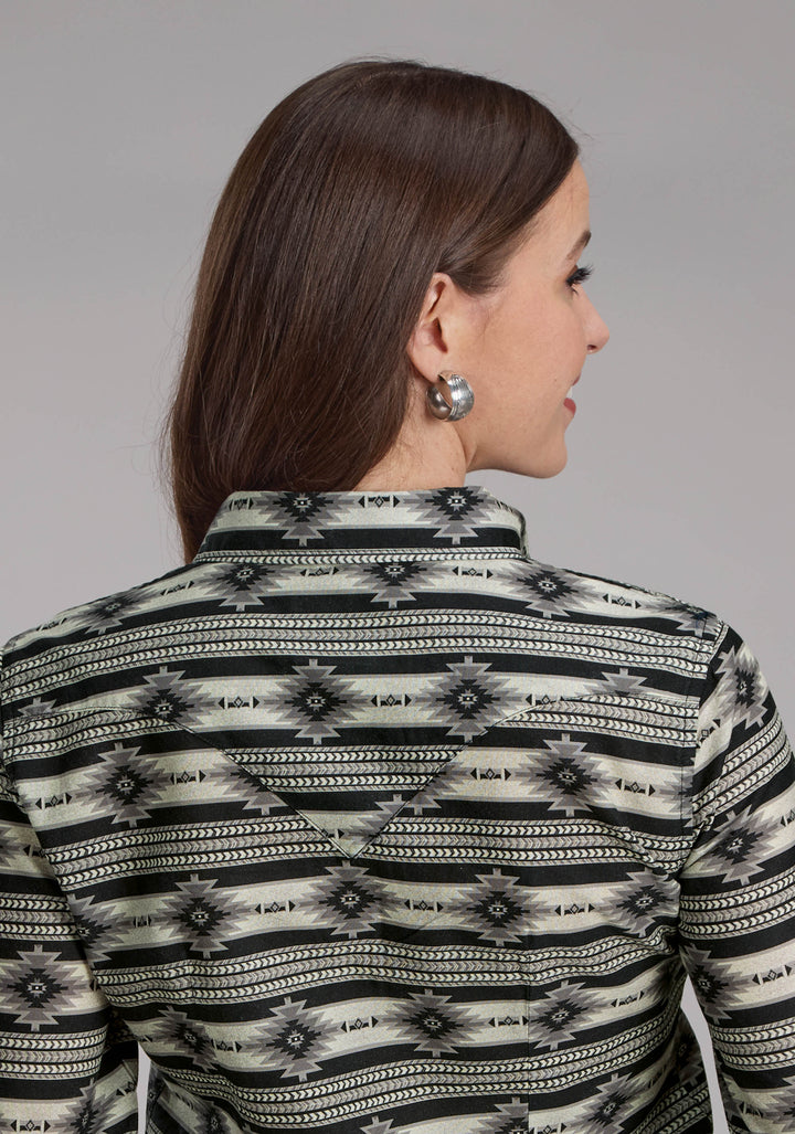 WOMENS SANTA FE AZTEC LONG SLEEVE SNAP WESTERN SHIRT