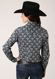 WOMENS LONG SLEEVE SNAP STARRY NIGHT PAISLEY WESTERN SHIRT